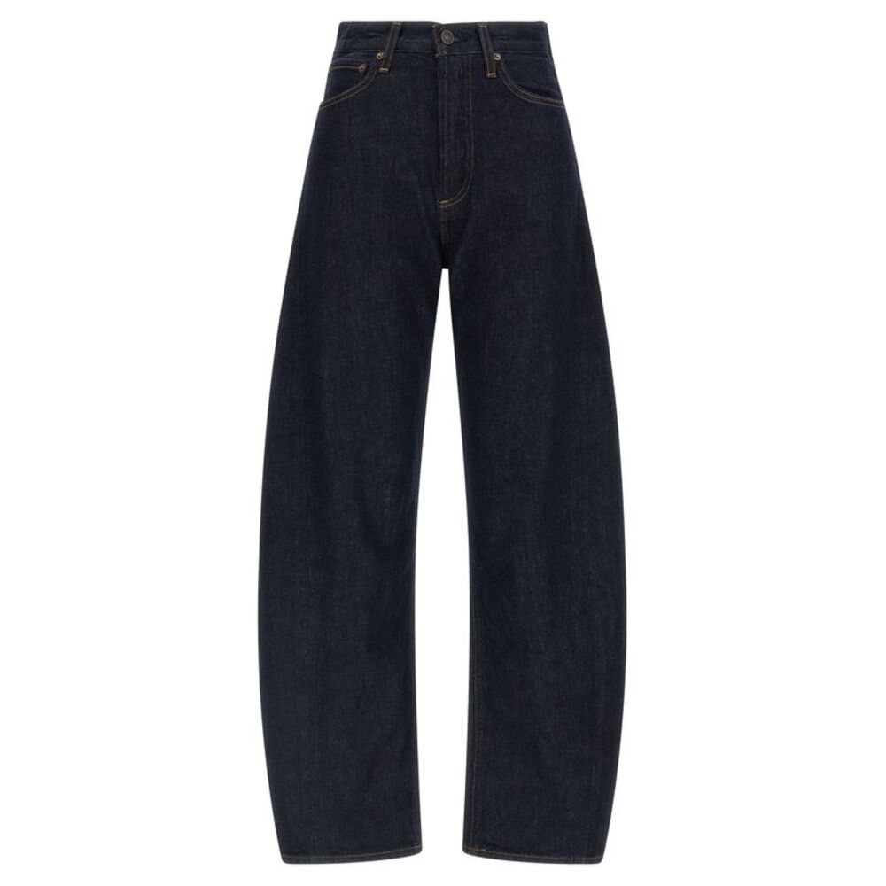 Agolde Blue Cotton High-Waisted Women's Jean